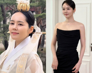 '44세' 한가인, 궁중한복·드레스 다 찢었다..유튜브 찍다 미모 레전드 경신