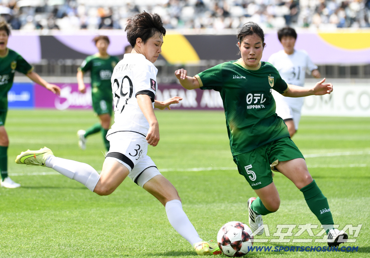 23일 수원종합운동장에서 열린 2025-2026시즌 아시아축구연맹(AFC) 여자 챔피언스리그(AWCL) 평양 내고향여자축구단과 도쿄 베르디 벨레자의 결승전. 리국향이 슈팅을 시도하고 있다. 수원=박재만 기자 pjm@sportschosun.com/2026.05.23/