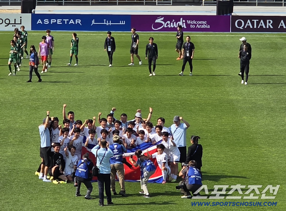 "수원캐슬파크, 인공기 V세리머니" 北내고향, 도쿄 베르디 1-0 꺾고 우승! 상금 15억원[AWCL 결승]