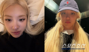 로제, 민낯 침대 셀카도 화보 그 자체…몽환 분위기 독보적 아우라