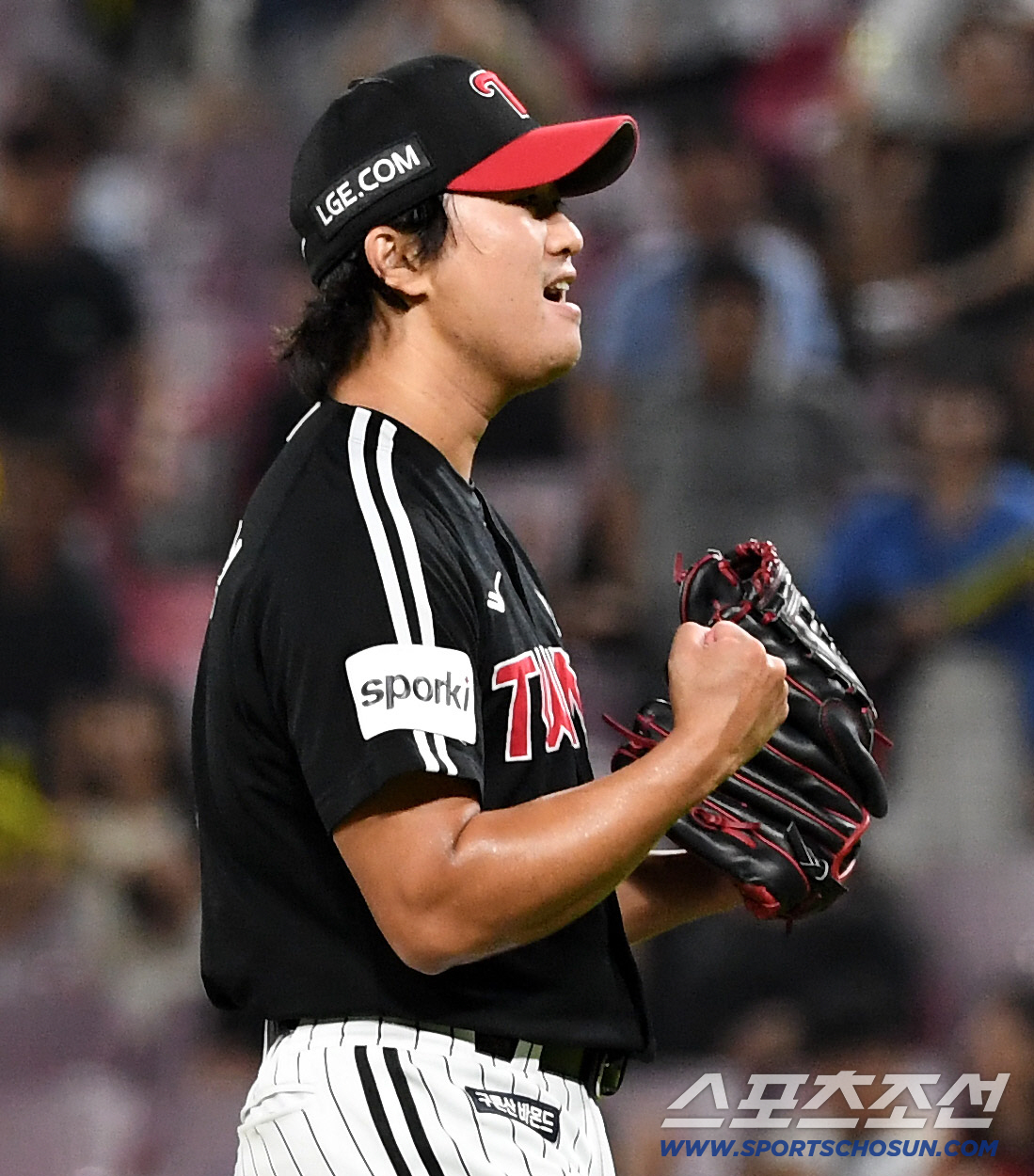 LG 시절 고우석의 환호. 박재만 기자 pjm@sportschosun.com