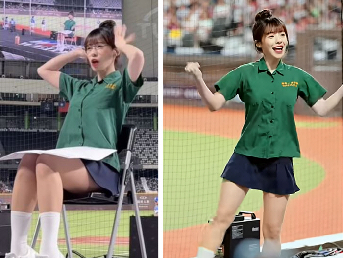 대만 진출 1호 치어리더 이다혜, 교복 응원복 논란…"학교 이미지 훼손"