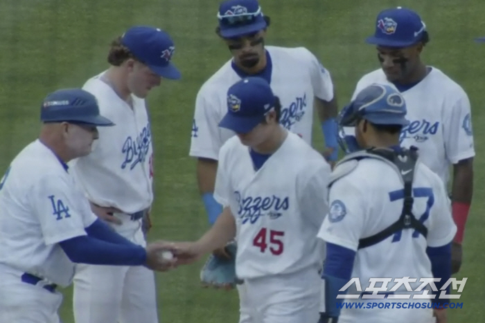 '볼넷→안타→사구→2루타→실책' 와르르...'KBO 1순위 예상' 다저스 특급 유망주, 최악의 하루
