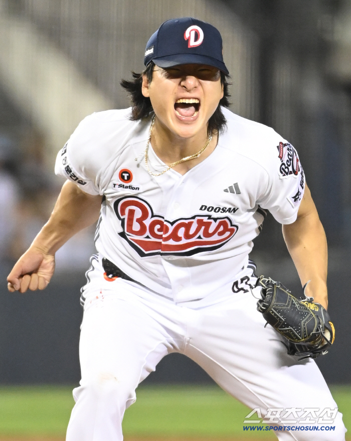 곽빈의 속 시원한 포효, 최고구속 159Km 직구로 폭풍 9K... MLB 스카우트 보고 있나?[잠실 현장]