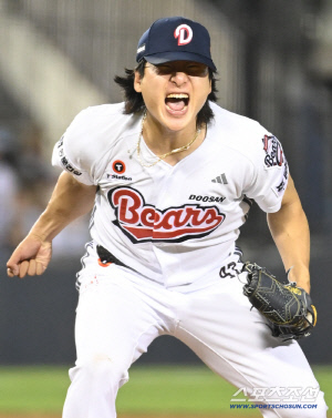 곽빈의 속 시원한 포효, 최고구속 159Km 직구로 폭풍 9K... MLB 스카우트 보고 있나?[잠실 현장]