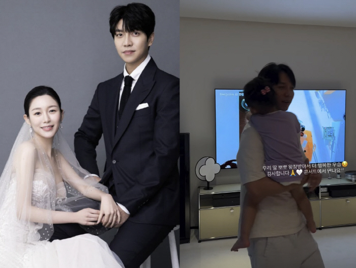 '이다인♥' 이승기, 2살 딸과 껌딱지 일상..'불후' 우승에 뽀뽀 쪽