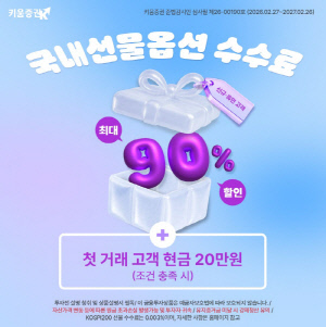 키움증권, 국내선물옵션 수수료 최대 90% 할인 이벤트 실시
