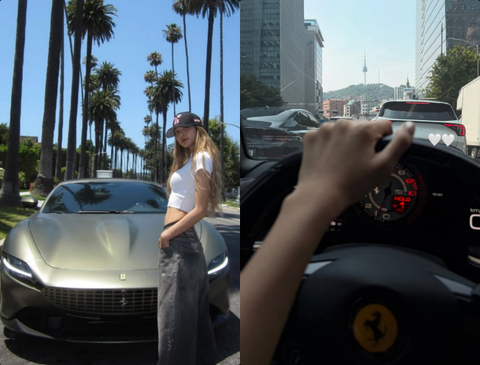 블핑 리사, 4억 슈퍼카 몰고 서울 도심 드라이브..영앤리치다운 럭셔리 일상