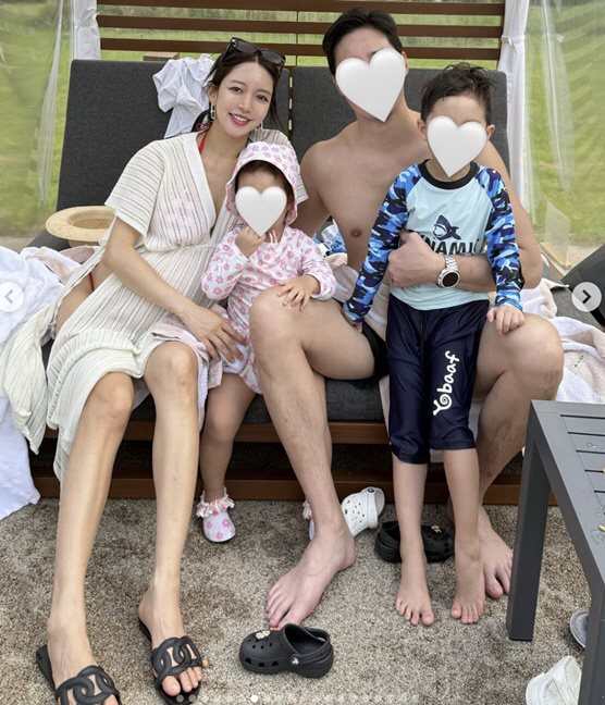 "진통 오면 바로 병원"..'이필립♥' 박현선, 만삭 비키니 입고 수영장行