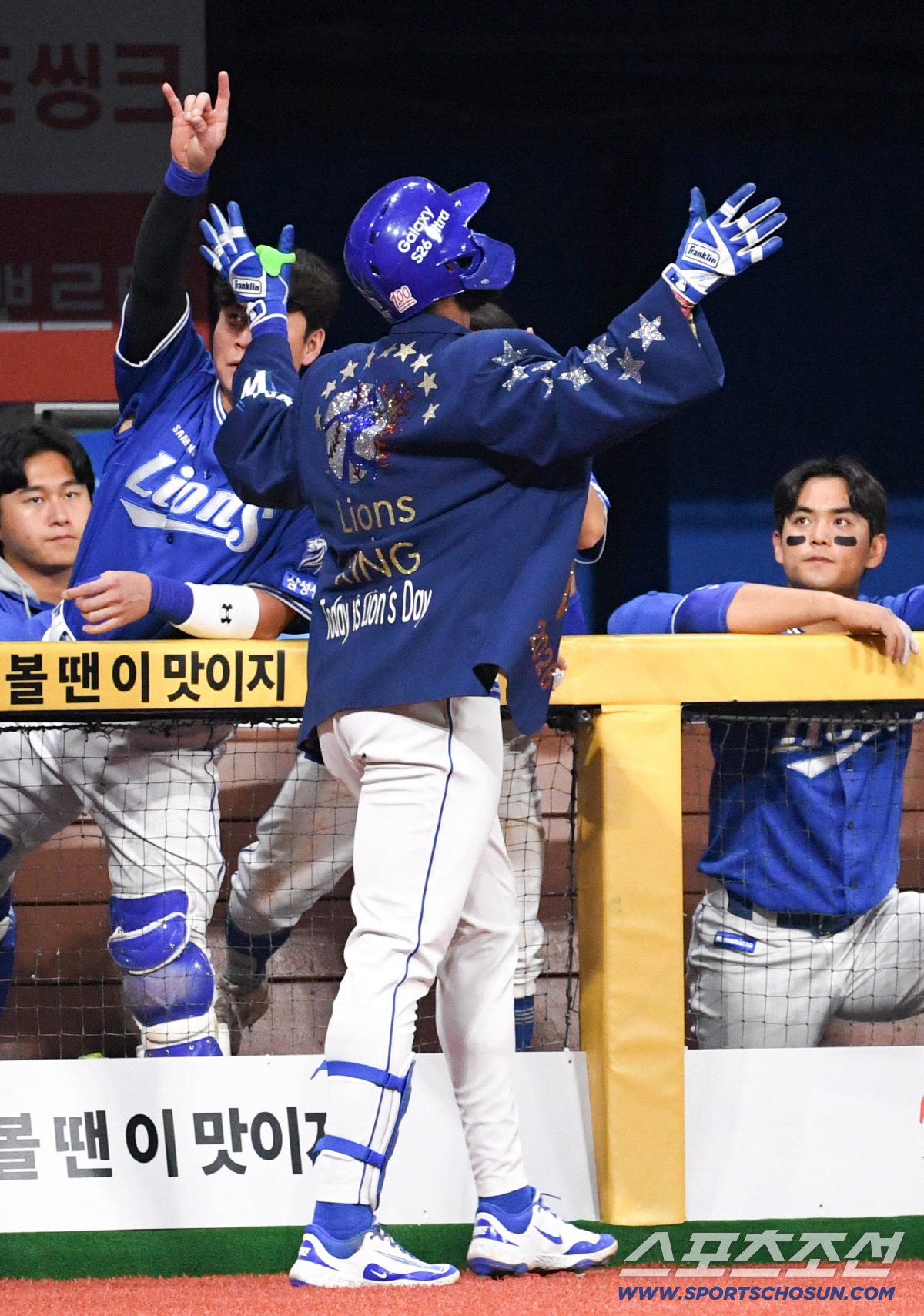 25일 서울 고척스카이돔에서 열린 키움과 삼성의 경기. 6회초 삼성 디아즈가 솔로포를 날린 뒤 환호하고 있다. 고척=박재만 기자 pjm@sportschosun.com/2026.044.25/