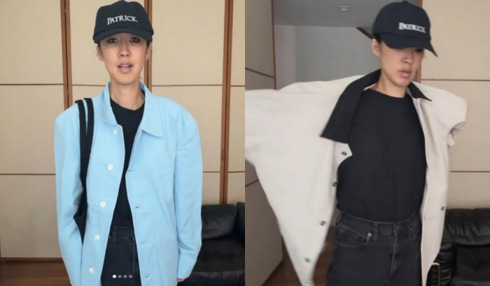 홍진경, 이동휘가 만든 옷 '착붙'···180cm 기럭지로 뽐낸 아웃핏