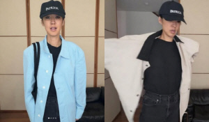 홍진경, 이동휘가 만든 옷 '착붙'···180cm 기럭지로 뽐낸 아웃핏