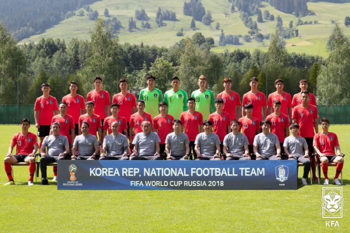 2018년 러시아월드컵 단체사진.