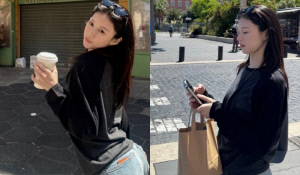 고윤정, 커피잔 들고 엉덩이 쏙···꾸러기 포즈도 청순하네
