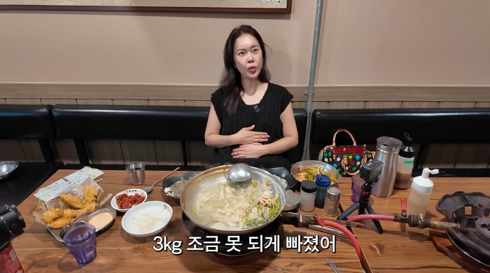 '정석원♥' 백지영, 63kg 찍고 깜짝.."배 위에 손 올려놔도 될 정도"