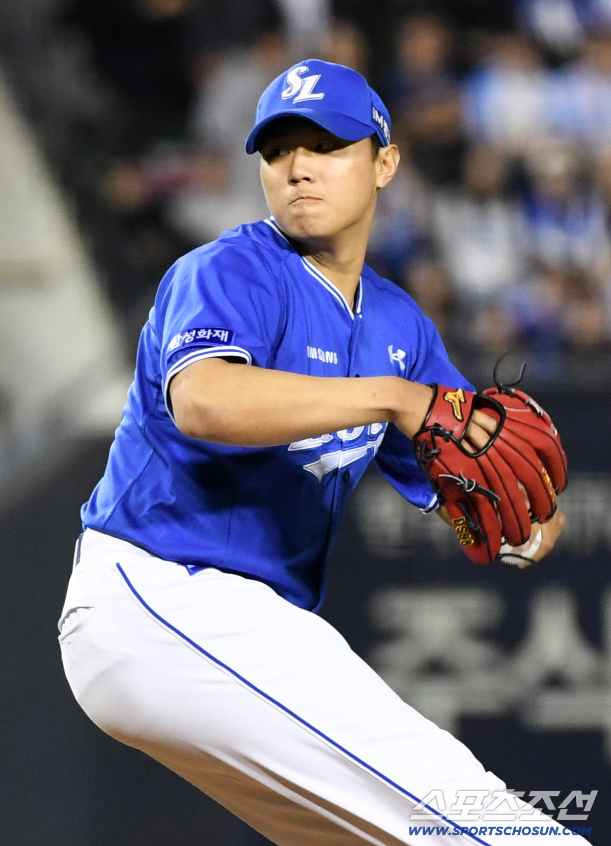 12일 잠실구장에서 열린 LG와 삼성의 경기. 삼성 배찬승이 역투하고 있다. 잠실=박재만 기자 pjm@sportschosun.com/2026.05.12/