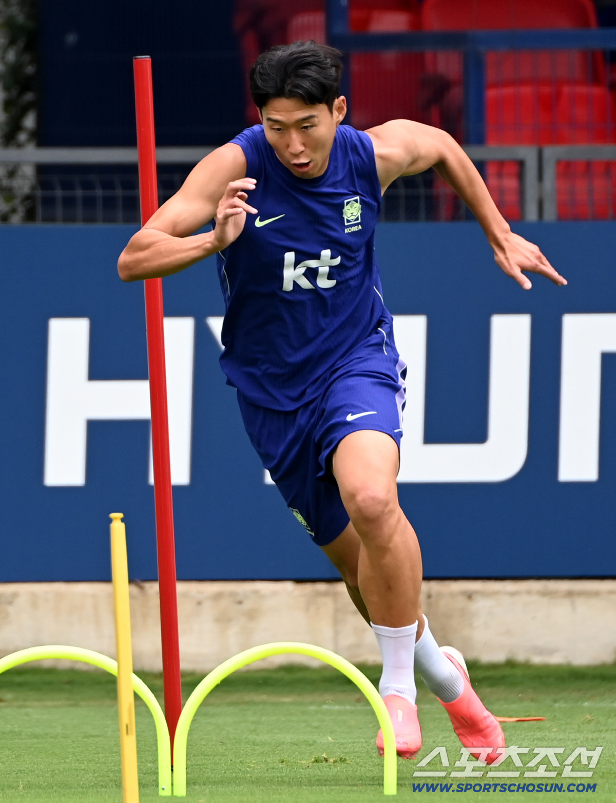 8일(한국시각) 멕시코 과달라하라 인근 사포판 월드컵대표팀 베이스캠프 훈련장 치바스 베르데 바예에서 진행된 대한민국 월드컵 대표팀의 공식 훈련, 손흥민이 질주하고 있다. 사포판(멕시코)=허상욱 기자 wook@sportschosun.com/2026.06.08/