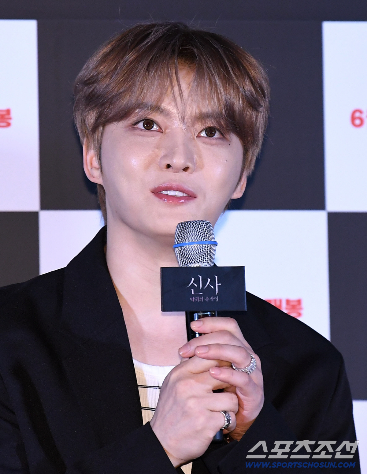 8일 용산 CGV에서 영화 '신사:악귀의 속삭임' 언론시사회가 열렸다. 기자간담회 참석한 배우 김재중. 용산=송정헌 기자 songs@sportschosun.com/2026.06.08/