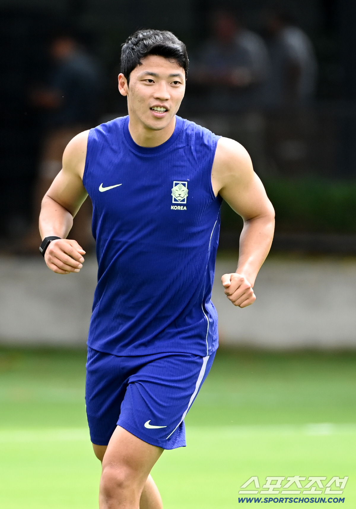 7일(한국시각) 멕시코 과달라하라의 대표팀 베이스캠프 훈련장인 치바스 베르데 바예에서 진행된 대한민국 월드컵 대표팀의 공식 훈련, 황희찬이 훈련을 하고 있다. 과달라하라(멕시코)=허상욱 기자 wook@sportschosun.com/2026.06.07/