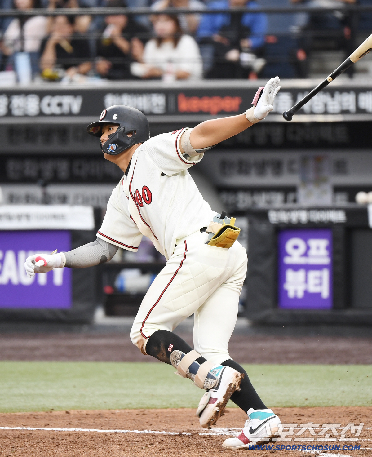 8일 대전 한화생명볼파크에서 열린 제4회 한화이글스배 고교vs대학 올스타전. 3회말 적시타를 친 엄준상. 대전=정재근 기자 cjg@sportschosun.com/2026.6.8/