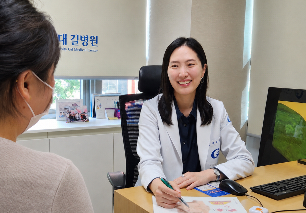 ◇유방암에 대해 설명하는 가천대 길병원 외과 김윤영 교수.