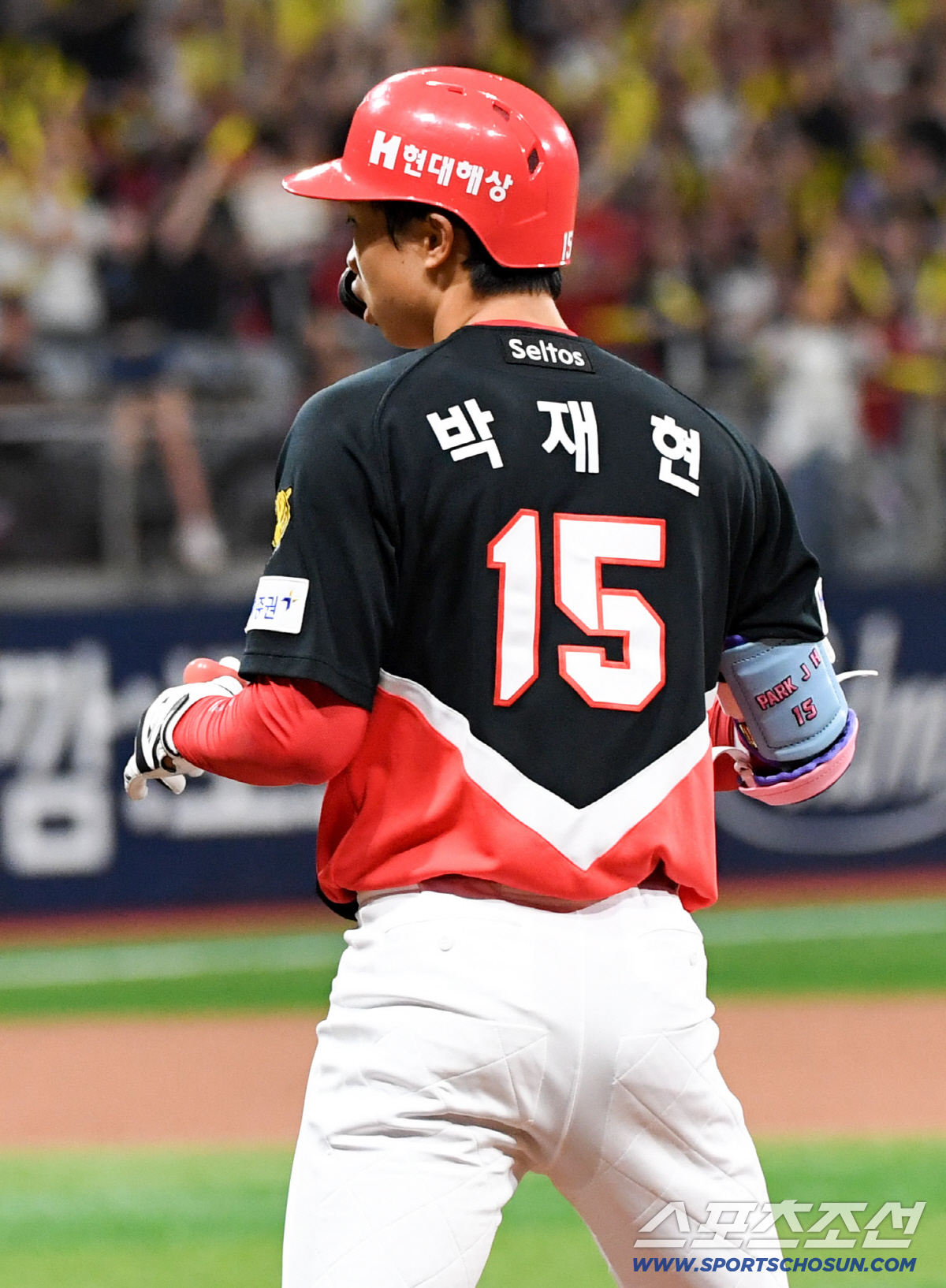26일 서울 고척스카이돔에서 열린 키움과 KIA의 경기. 5회초 1사 2,3루 KIA 박재현이 안타를 날린 뒤 환호하고 있다. 고척=박재만 기자 pjm@sportschosun.com/2026.05.26/