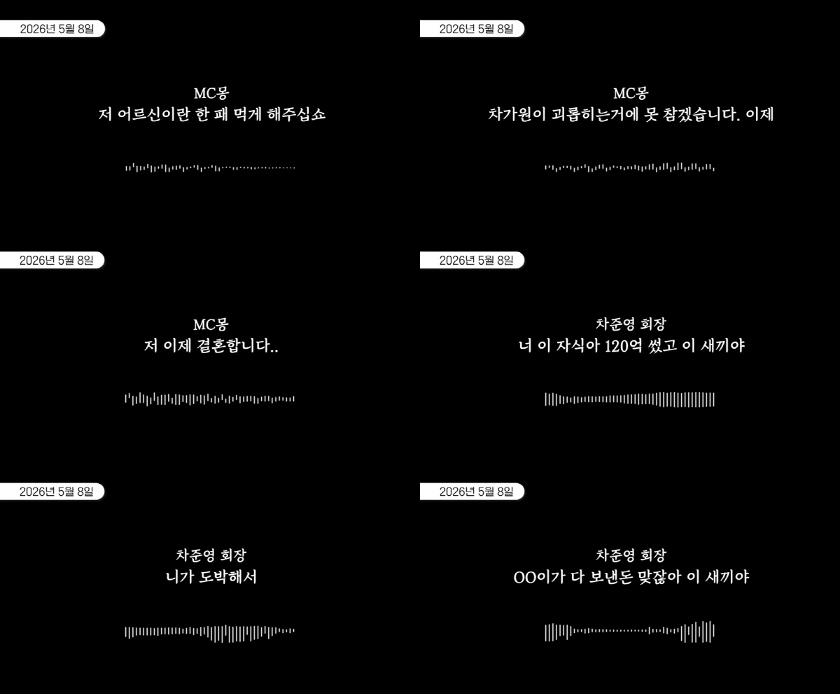 "결혼하니 살려달라" 애원한 MC몽..차준영 "120억 썼잖아" 녹취 공개 ('연예 뒤통령')