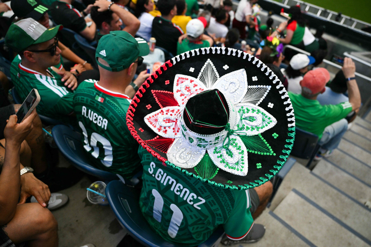 Fans of Mexico attend a watch party before the start of the opening match of the 2026 World Cup football tournament at the "Queens Group Stage HQ" at USTA Billie Jean King National Tennis Center in New York on June 11, 2026. (Photo by ANGELA WEISS / AFP)