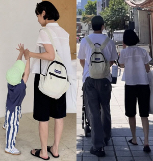 "아내 가방 대신 메고" '참교육' 대박 김무열, ♥윤승아 앞 사랑꾼 '달달 뒷모습'
