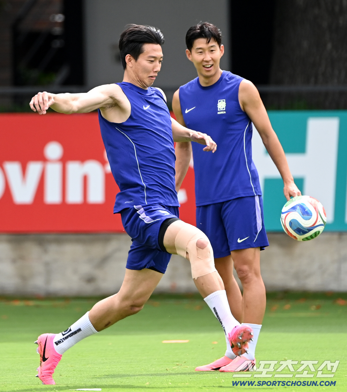 7일(한국시각) 멕시코 과달라하라의 대표팀 베이스캠프 훈련장인 치바스 베르데 바예에서 진행된 대한민국 월드컵 대표팀의 공식 훈련, 이한범이 슛팅을 하고 있다. 과달라하라(멕시코)=허상욱 기자 wook@sportschosun.com/2026.06.07/