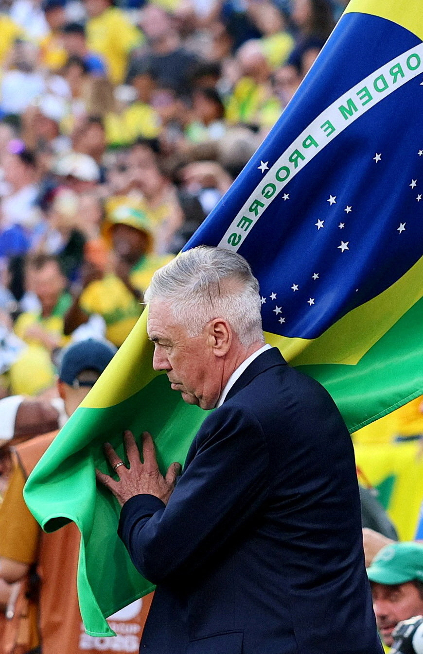 Soccer Football - FIFA World Cup 2026 - Group C - Brazil v Morocco - New York/New Jersey Stadium, East Rutherford, New Jersey, U.S. - June 13, 2026 Brazil coach Carlo Ancelotti before the match IMAGN IMAGES via Reuters/Caean Couto TPX IMAGES OF THE DAY