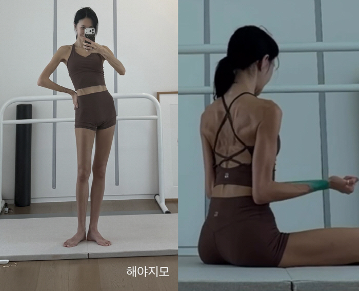 윤혜진, 14년만 무대에 '탄탄' 몸매 더 놀랍다...쩍 갈라진 등근육 '현역급 피지컬'