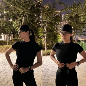 '체중 증가' 걱정샀던 정연, '얼굴 반쪽 '됐다...러닝복 입고 한밤중 질주