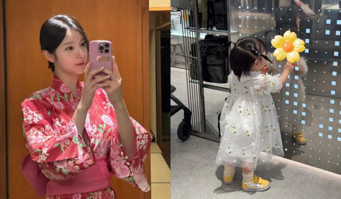 '25세 연예계 은퇴' 김소희, 15세 연상 남편·딸과 日 여행