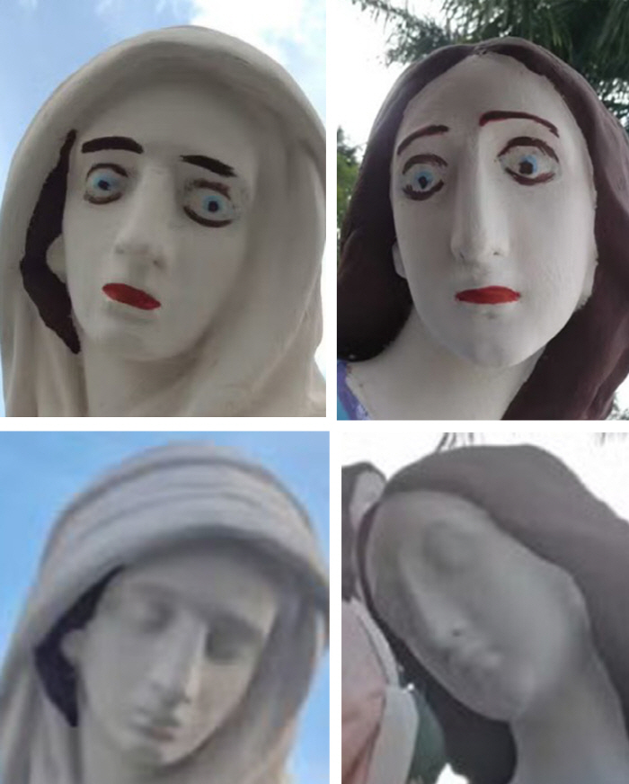 'Why Do the Faces of Jesus Christ and the Virgin Mary Look Like This?'... Restoration Disaster Resembling a Cartoon Character