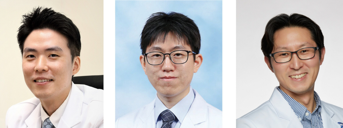 (왼쪽부터)장지석 교수, 김민환 교수, 김건민 교수