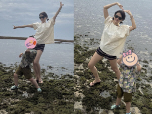 현빈♥손예진 반반...폭풍 성장한 3살子, 길쭉한 팔다리 인증
