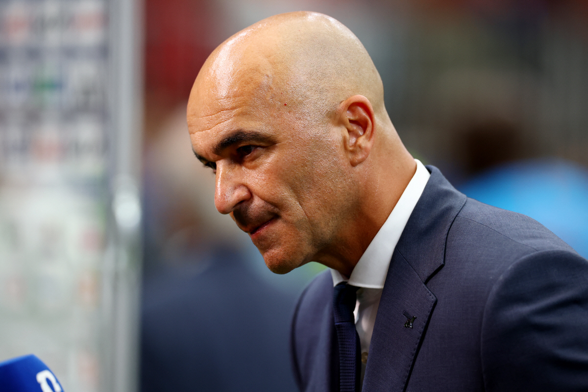 Soccer Football - FIFA World Cup 2026 - Group K - Portugal v DR Congo - Houston Stadium, Houston, Texas, U.S. - June 17, 2026 Portugal coach Roberto Martinez is interviewed after the match REUTERS/Phil Noble