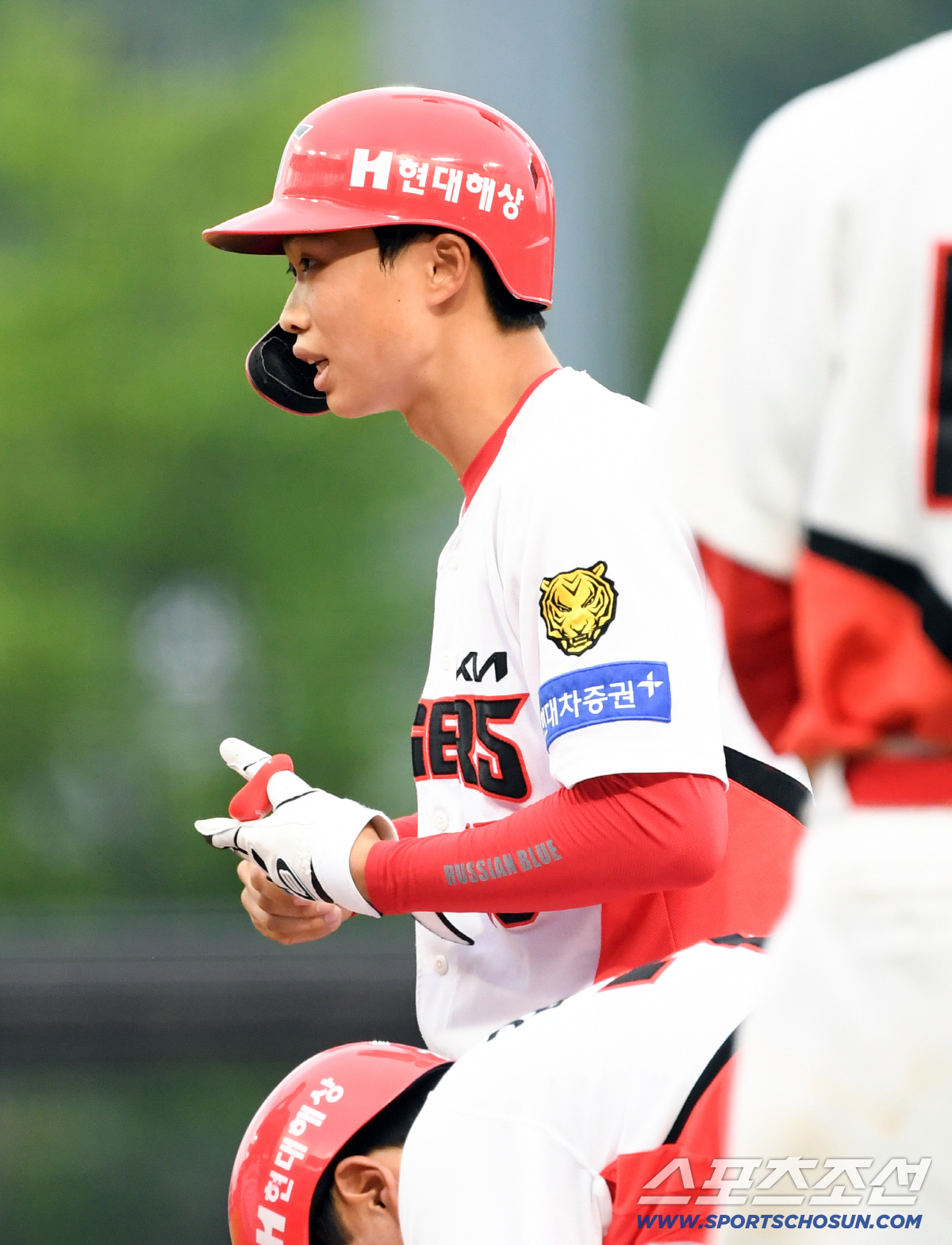 17일 광주 기아챔피언스필드에서 열린 KIA와 LG의 경기. KIA 박재현이 안타를 날린 뒤 환호하고 있다. 광주=박재만 기자 pjm@sportschosun.com/2026.06.17/