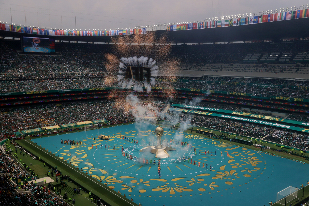 Soccer Football - FIFA World Cup 2026 - Group A - Mexico v South Africa - Estadio Azteca, Mexico City, Mexico - June 11, 2026 General view during the opening ceremony before the match REUTERS/Carlos Perez Gallardo