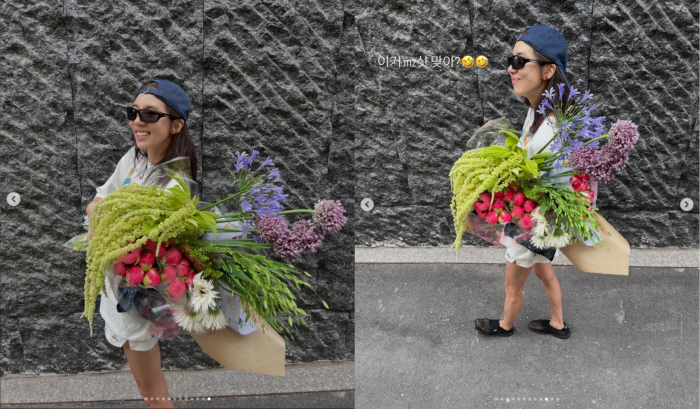 Son Dam-bi Hugs a Bouquet Instead of Her Daughter and Finds Healing... Even Tries an MZ-Style Shot