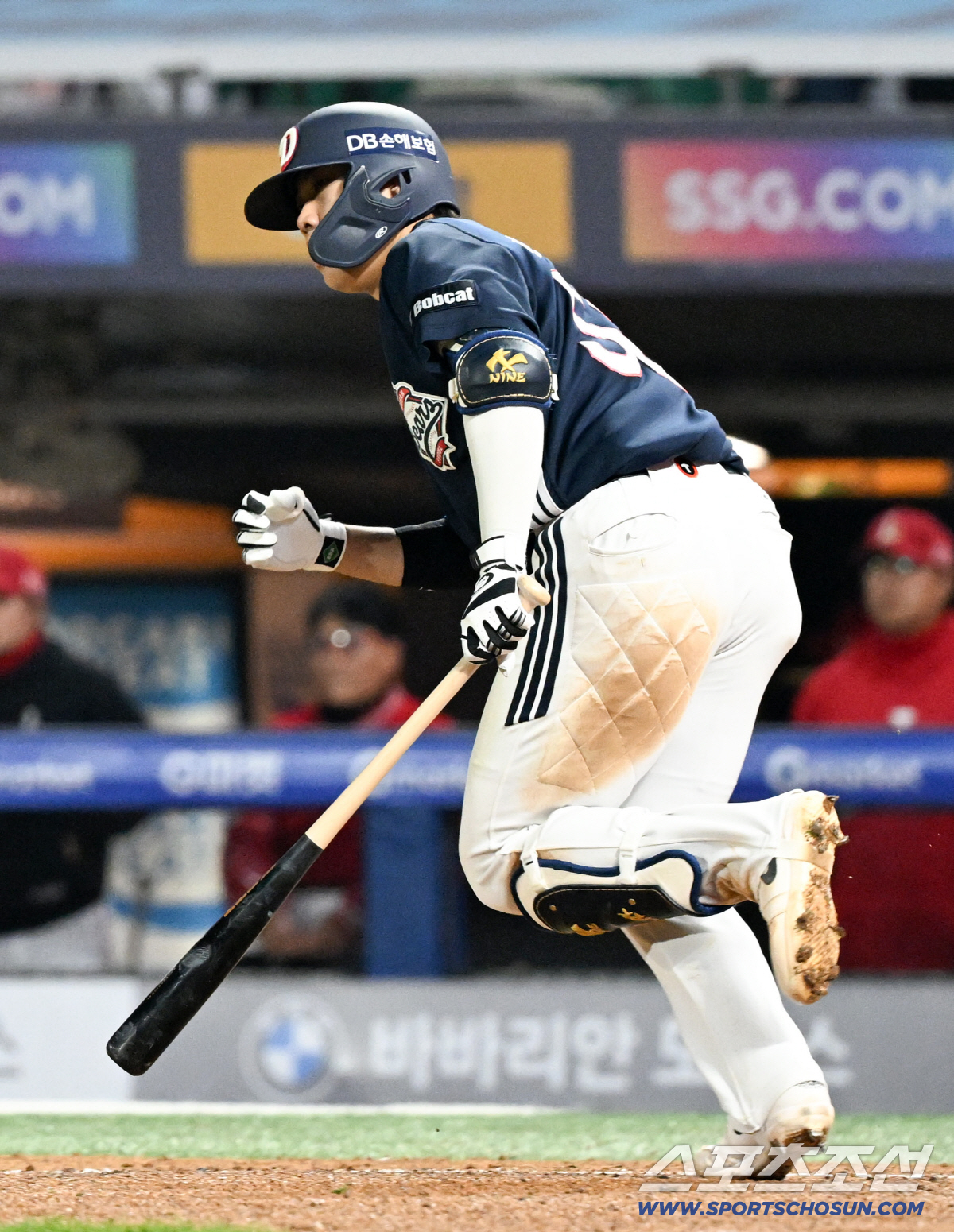15일 인천SSG랜더스필드에서 열린 SSG와 두산의 경기. 6회초 무사 1,2루 두산 박준순이 안타를 날리고 있다. 인천=박재만 기자 pjm@sportschosun.com/2026.04.15/