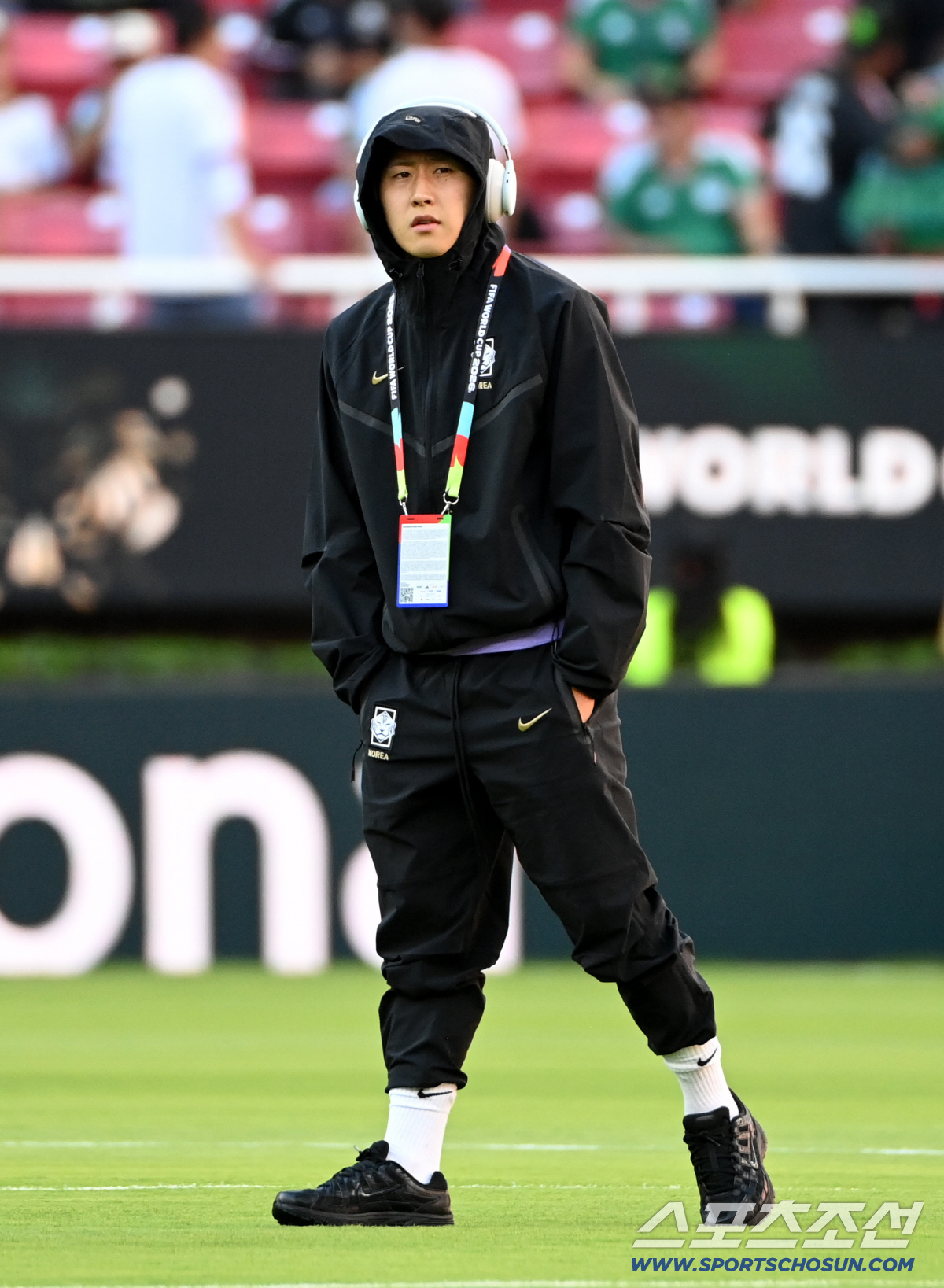 19일(한국시각) 멕시코 과달라하라 사포판의 에스타디오 과달라하라에서 열린 2026 북중미월드컵 대한민국과 멕시코의 경기. 경기 전 이강인이 그라운드를 밟고 있다. 사포판(멕시코)=허상욱 기자 wook@sportschosun.com/2026.06.19/