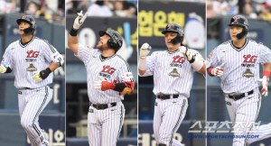 [오피셜] LG 마지막 잠실에서 잊지 못할 대기록 작성! KBO 최초 '1회 4홈런'   잠실 최초 '1이닝 4홈런' → 영광의 이름 '송찬의 오스틴 박동원 문정빈'