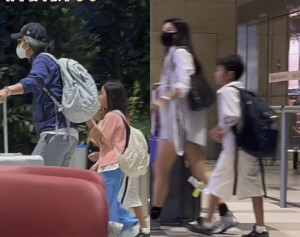 "벌써 저렇게 컸나"…배용준♥박수진, 철저히 숨겨온 '자녀들' 최초 포착…폭풍 성장 근황