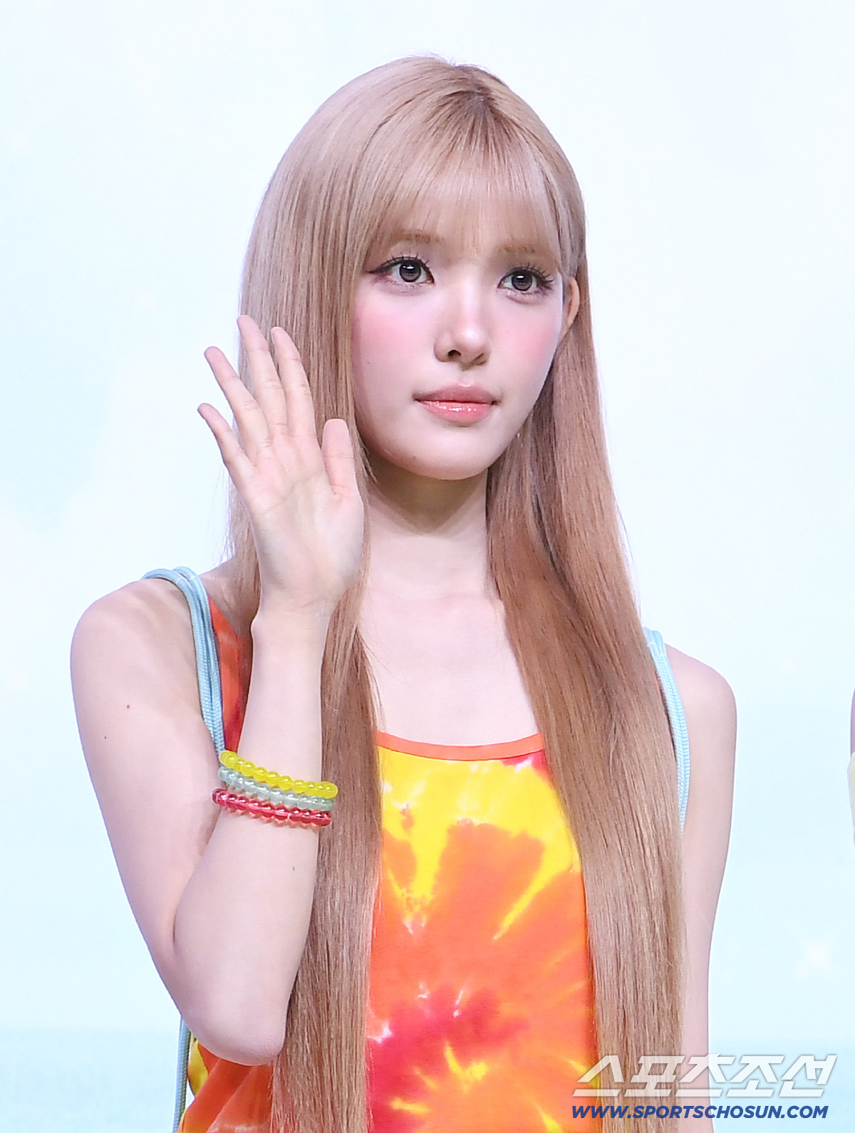 그룹 하츠투하츠가 22일 오후 서울 한남동 블루스퀘어 우리WON뱅킹홀에서 두 번째 미니앨범 'Lemon Tang' 발매 기념 미디어 쇼케이스를 열었다. 멤버 유하가 포즈 취하고 있다. 정재근 기자 cjg@sportschosun.com