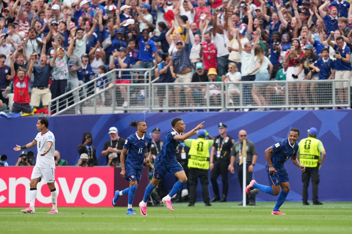 Soccer Football - FIFA World Cup 2026 - Group I - France v Iraq - Philadelphia Stadium, Philadelphia, Pennsylvania, U.S. - June 22, 2026 France's Kylian Mbappe celebrates scoring their first goal IMAGN IMAGES via Reuters/James Lang TPX IMAGES OF THE DAY