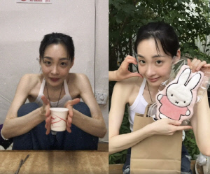 '시한부 역할' 김민하, 9kg 감량 후 더 뺐나..뼈만 남은 민소매 자태