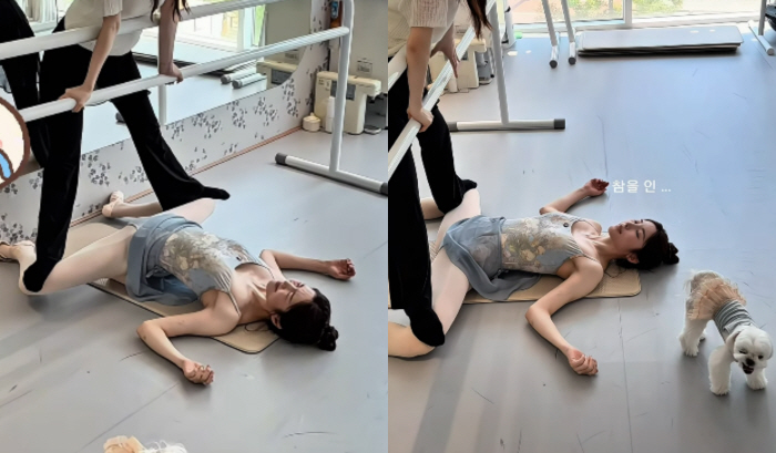 Seong Hae-eun Lies on the Floor in a 180-Degree Split, Enduring the Pain... Her Intense Love of Ballet