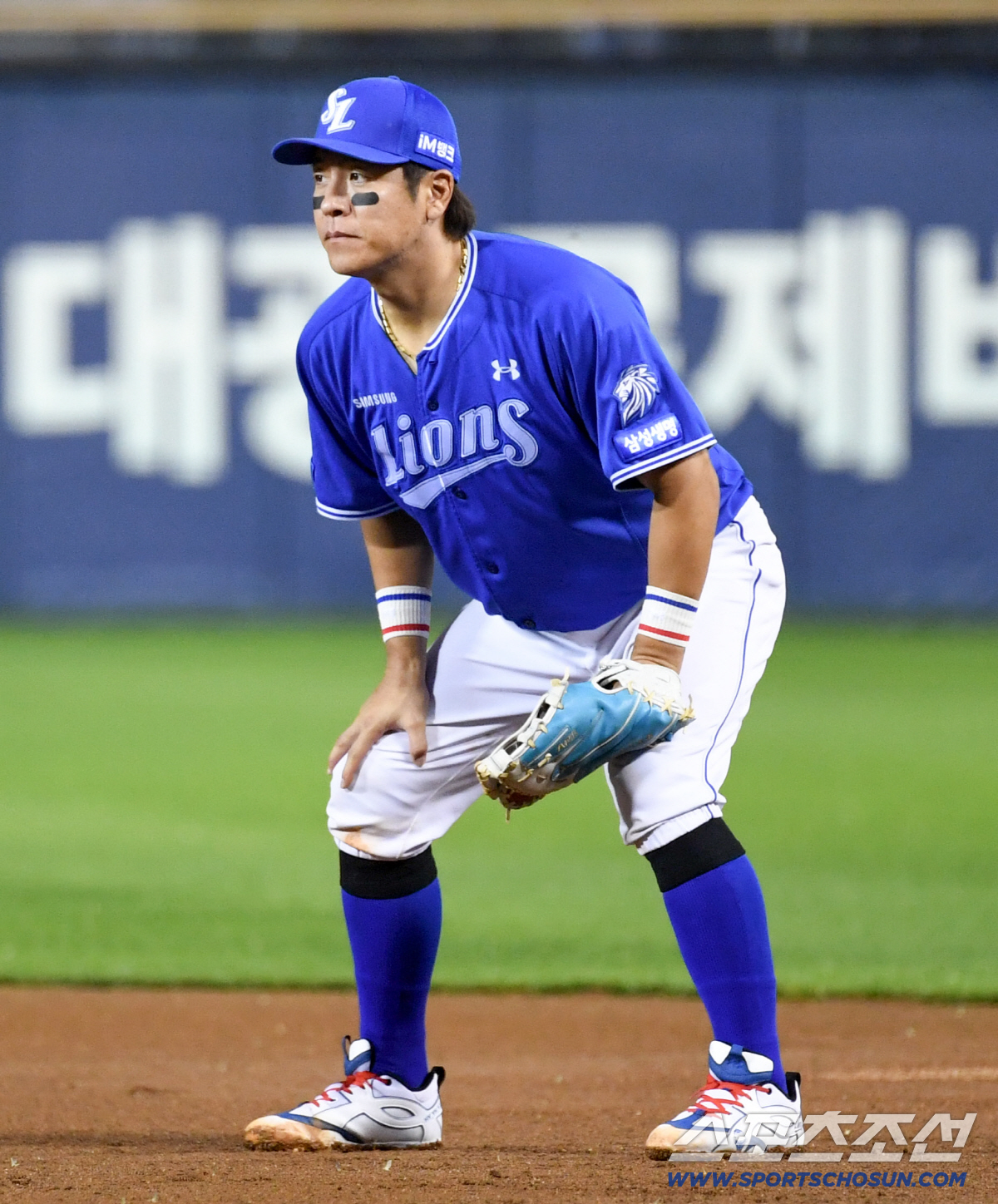25일 잠실구장에서 열린 LG와 삼성의 경기. 삼성 강민호가 1루 수비를 하고 있다. 잠실=박재만 기자 pjm@sportschosun.com/2026.06.25/